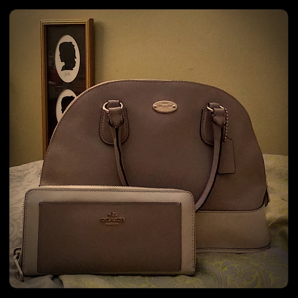 Dome Shaped Coach Bag & Matching Wallet